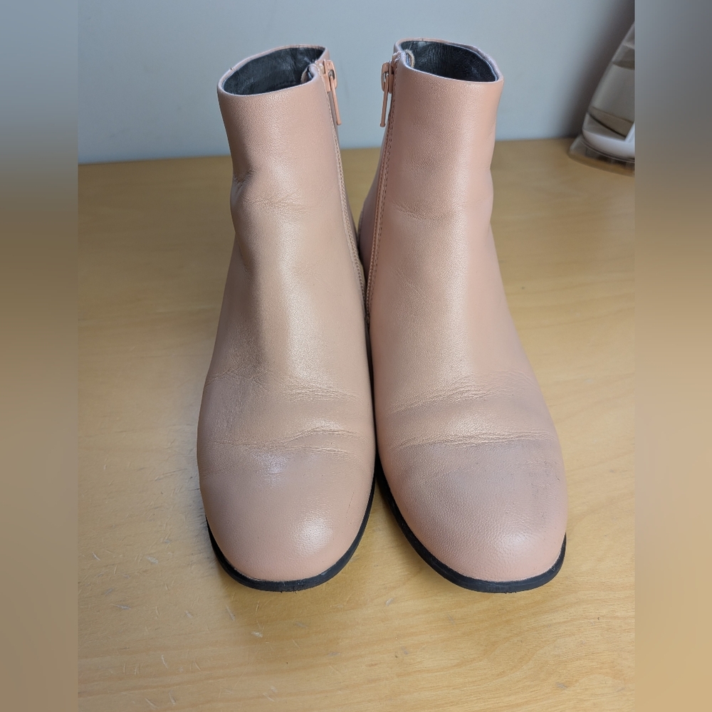 CAMPER Ankle Leather Boots Katie Light Pink Color Size 36 = 6 US Side Zippers - Picture 5 of 13